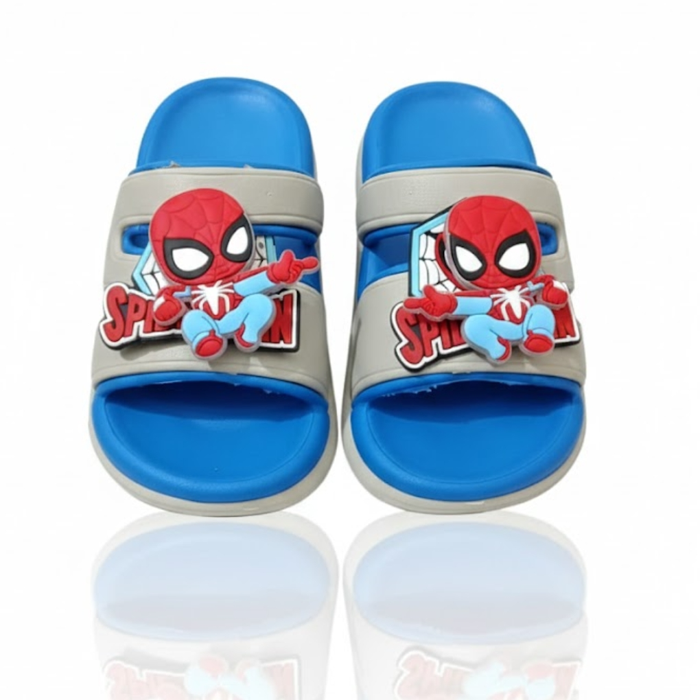 L1008-Man Kids Slide Slippers with Light -Blue